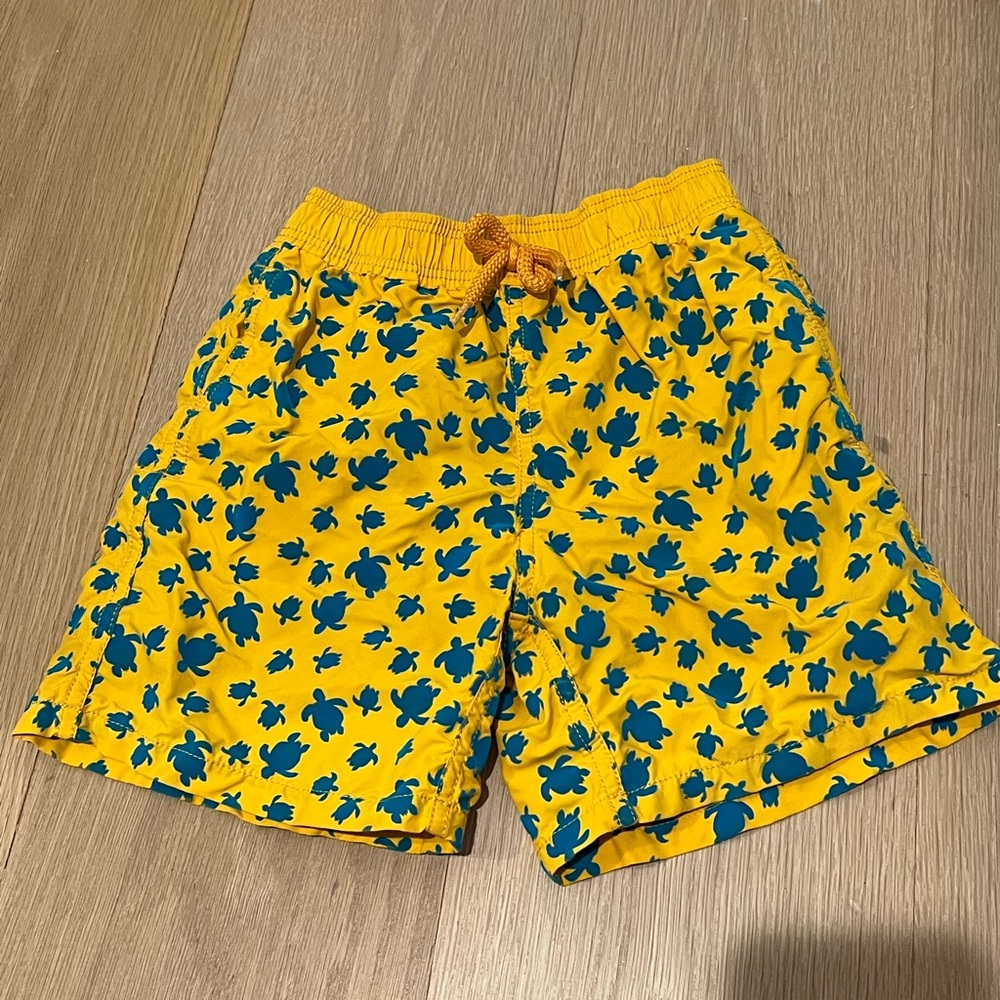 Boys Vilebrequin 12 Swim Shorts Trunks orange turtles